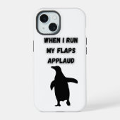penguin flaps applaud inappropriate embarrassing iPhone 15 hoesje (Achterkant)