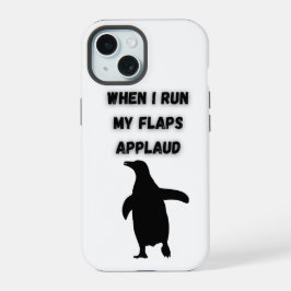 penguin flaps applaud inappropriate embarrassing iPhone 15 hoesje