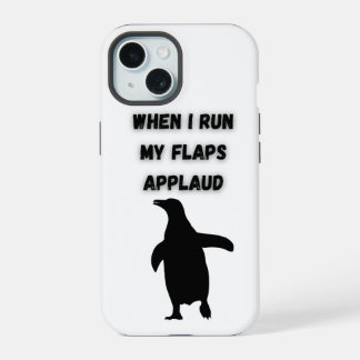 penguin flaps applaud inappropriate embarrassing iPhone 15 hoesje