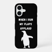 penguin flaps applaud inappropriate embarrassing iPhone 16 hoesje (Achterkant)