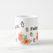 Penguin Floral Love Faith Hope Mug (Centre)
