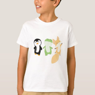 Penguin Fox Frog Funny Animals Kinder T-shirt