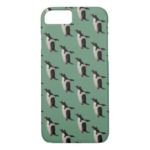 Penguin Frenzy iPhone 7 Coque (Vert)