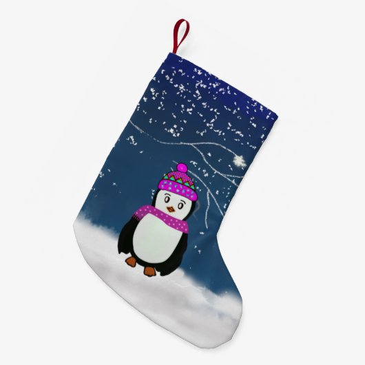Penguin Friends kerst Stocking Kleine Kerstsok (Voorkant (Hangend))