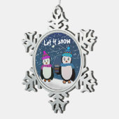 Penguin Friends Snowflake Ornament (Rechts)