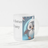 Penguin Frosty Bier Mok Aangepaste Kerstcadeau (Voorkant rechts)