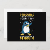 Penguin Funny Gezegde Penguins Funny Briefkaart (Voorkant / Achterkant)