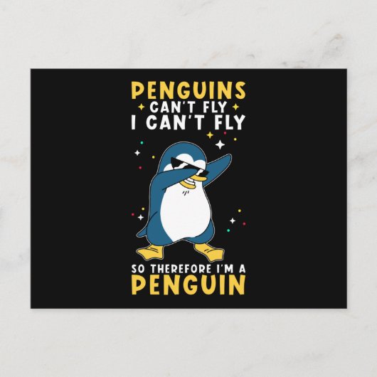 Penguin Funny Gezegde Penguins Funny Briefkaart (Voorkant)