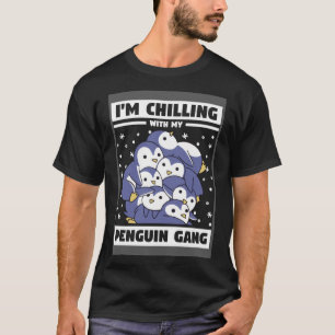 Penguin Gang Chill Relax voor Dierlijke Fans T-shirt