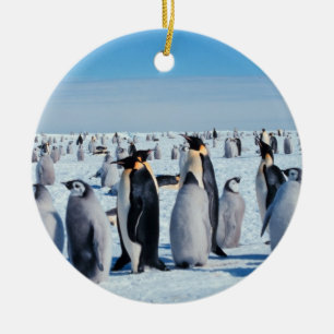Penguin Gathering Keramisch Ornament