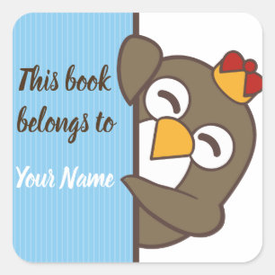 Penguin gepersonaliseerde Bookplate Sticker