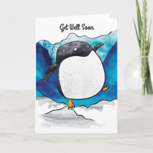 Penguin Get Well Soon Card Kaart