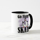 Penguin Go Schaats afbeelding Mok (Voorkant rechts)