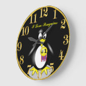 Penguin Gold Clock Grote Klok (Hoek)