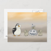 Penguin Halloween Postcard Briefkaart (Voorkant / Achterkant)