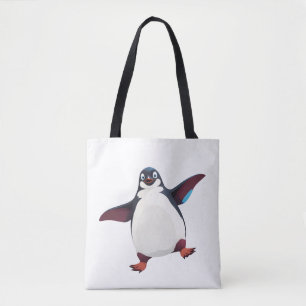 Penguin Happy Speelse Plezier Springen in de Lucht Draagtas