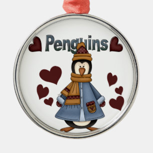 Penguin Heart Keepsake-Ornament Metalen Ornament