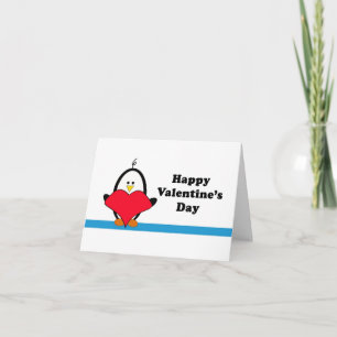 Penguin Heart Valentijn Kaart