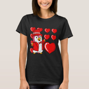 Penguin Hearts Valentijnsdag Cute Animal Love Wil T-shirt