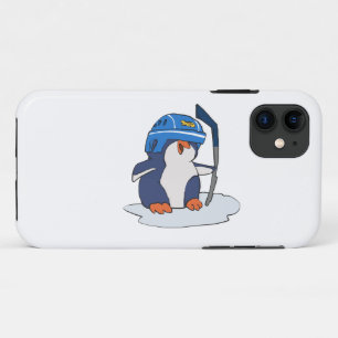 Penguin hockey achtergrondkleur kiezen iPhone 11 hoesje
