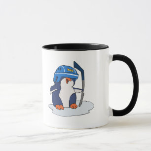 Penguin hockey  achtergrondkleur kiezen mok