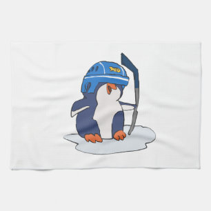 Penguin hockey achtergrondkleur kiezen theedoek