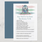 Penguin hoe goed je het baby shower game weet (Voorkant / Achterkant)