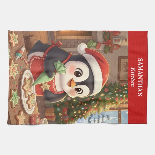 Penguin Holiday Baking Kitchen Towel Theedoek (Horizontaal)