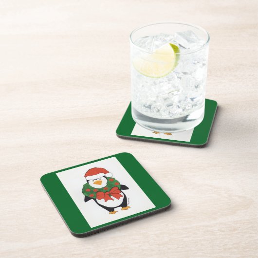 Penguin Holiday - Kinder kunst voor CHOC Bier Onderzetter (Rechterzijde)