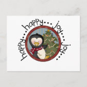 Penguin Holiday T-shirts en cadeautjes Feestdagenkaart (Voorkant)