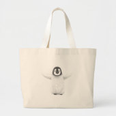 Penguin Hug Grote Tote Bag (Voorkant)