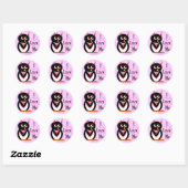 Penguin I LOVE ME stickers (Feuille)