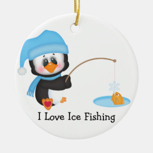 Penguin Ice Gevist Keramisch Ornament