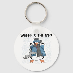 Penguin Ice Skating Sleutelhanger