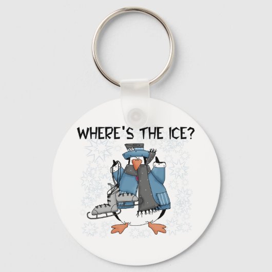 Penguin Ice Skating Sleutelhanger (Voorkant)