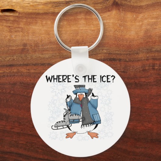 Penguin Ice Skating Sleutelhanger (Voorkant)