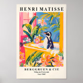 Penguin in bad Poster, Matisse Art Print, Roze Poster (Voorkant)