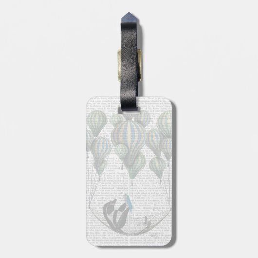 Penguin in Hammock Balloon Bagagelabel (Achterkant verticaal)