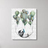 Penguin in Hammock Balloon Canvas Afdruk (Voorkant)