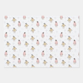 Penguin in Sweaters Wrapping Paper Set van 3 (Voorkant)