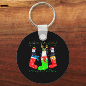 Penguin In Xmas Socks Funny Holiday Ugly Sweater C Sleutelhanger (Voorkant)