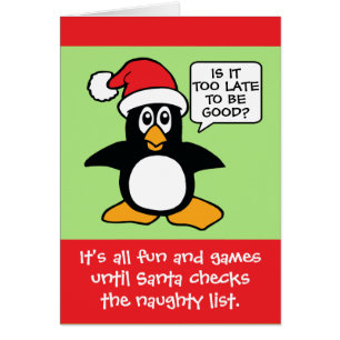 Penguin is het te laat om een goede kerstkaart te