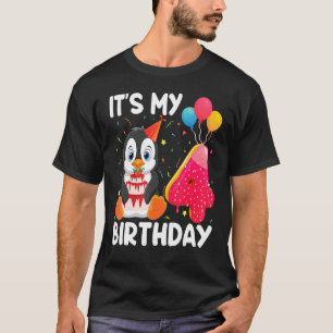 Penguin is mijn vierde verjaardag vier jaar oud Pe T-shirt