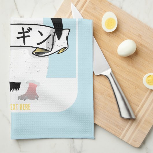 Penguin Japans schrift dat pinguïn leest Theedoek (Quarter Fold)