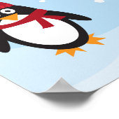 Penguin-jarig welkomstteken poster - groot (Hoek)