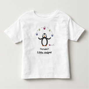 Penguin juggcakes kleine helper voegt naam toe kinder shirts