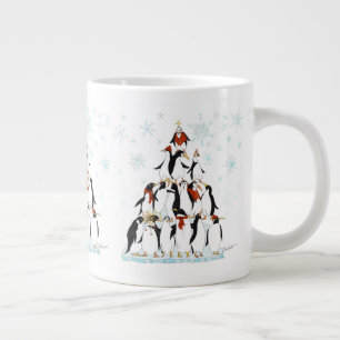 Penguin kerstboom Fun Holiday Cartoon Extra Grote Beker