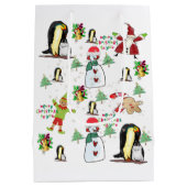 Penguin-kerstcadeautassen Medium Cadeauzakje (Achterkant)