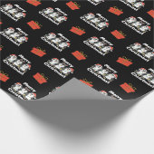 Penguin-kerstdieren die pute pinguïns koken cadeaupapier (Hoek)