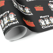 Penguin-kerstdieren die pute pinguïns koken cadeaupapier (Rol Hoek)